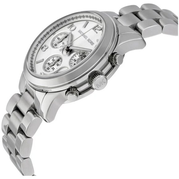 Michael Kors Runway Chronograph Quartz Silver Dial Ladies Watch M5076 - Picture 2 of 7